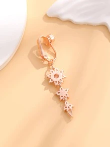 Vòng Bụng Đính Đá Cubic Zirconia Họa Tiết Hoa - Hoa hồng vàng - Xem 4