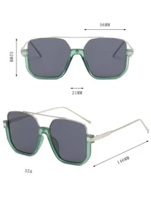 1 Cặp Kính Thời Trang Retro Quá Khổ Cho Nữ - Màu xám đen - Xem 5