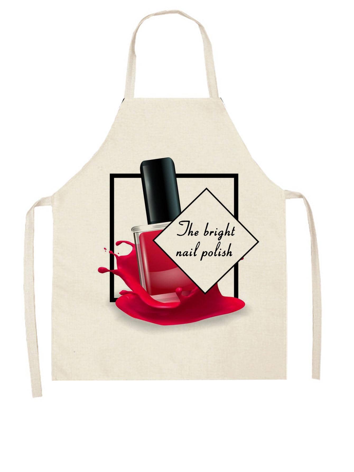 1 Sơn Móng Tay & Chữ Đồ Họa Tạp Dề, Sợi Hiện Đại Chống Dầu Tạp Dề Nấu Ăn Cho Sân Vườn, Nhà Bếp, Việc Nhà - Nhiều màu - Xem 1