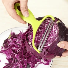 1pc 304 Stainless Steel Cabbage Grater, Kitchen Stainless Steel Peeling Knife, For Purple Cabbage Garden Lettuce, Shredder With Wide Mouth, Multifunctional Vegetable Fruit Peeler Outdoor Home Kitchen, Kitchen Stuff