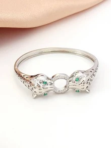 Vòng tay trang trí bằng đá khối Zirconia - Bạc - Xem 5