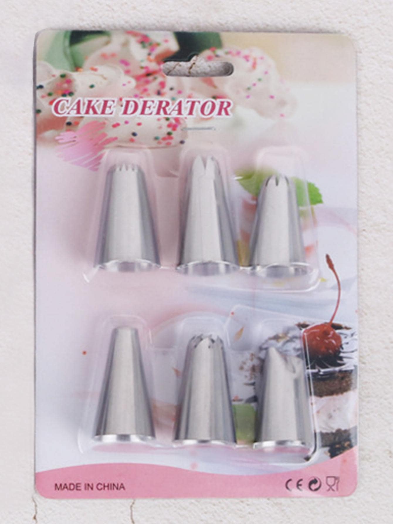 6pcs Stainless Steel Piping Nozzle - Silver - View 1