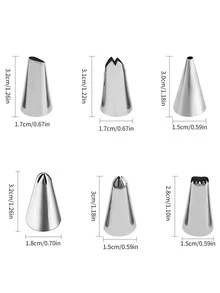 6pcs Stainless Steel Piping Nozzle - Silver - View 5