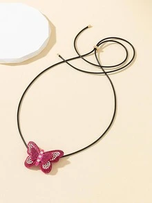 Gargantilla con diseño de mariposa - Multicolor - Ver 3