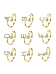 水鑽蝴蝶裝飾圓環 - 白色 - 查看 7