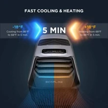 EcoFlow Wave 2 Portable Air Conditioner, Air Conditioning Unit with Heat, Air Portable AC for Outdoor Tent Camping/RVs or Home Use (Battery Not Included) - màu đen - Xem 2