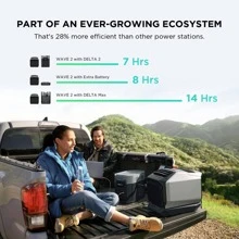 EcoFlow Wave 2 Portable Air Conditioner, Air Conditioning Unit with Heat, Air Portable AC for Outdoor Tent Camping/RVs or Home Use (Battery Not Included) - màu đen - Xem 7