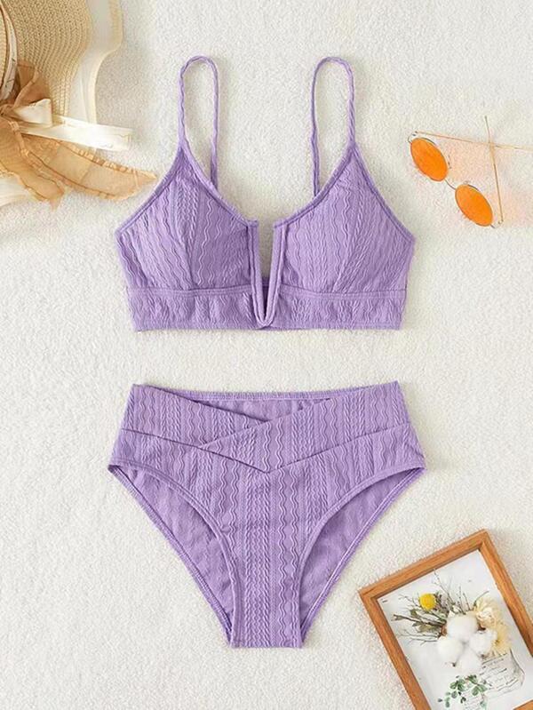 Wire High Cut Athletic Bikini Swimsuit SHEIN USA