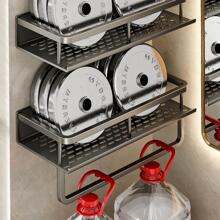 1 件免钻铝合金浴室收纳架，现代浅灰色搁架收纳单元，适用于浴室洗衣房 - 淺灰色 - 查看 4