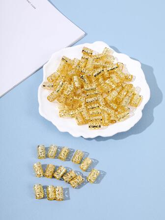 120 piezas Goma de pelo en espiral de color al azar con abertura