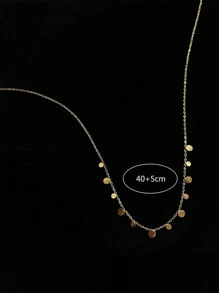 Nooxian 1pc Titanium Steel Necklace, Minimalist And Unique Design, Clavicle Chain, Pendant Quantity Random