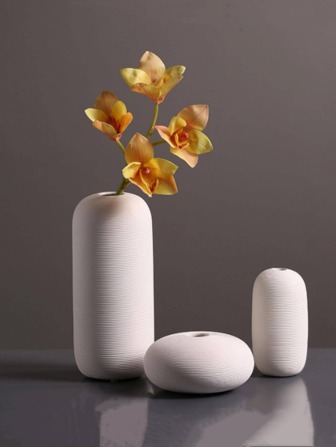 1 件实心陶瓷花瓶、家居装饰、花瓶、餐桌装饰