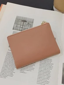 Litchi Embossed Snap Button Pink For Women Wallet Purse Wallet Small Wallet - Pink - View 3