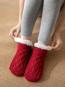 Solid Thermal Lined Ankle Socks - Multicolor - View 4