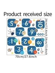 1 pieza con estampado de planeta piso dulce cáscara Palo piso Juego Pegatina para casa - Multicolor - Ver 2