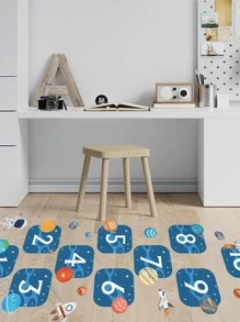 1 pieza con estampado de planeta piso dulce cáscara Palo piso Juego Pegatina para casa - Multicolor - Ver 5