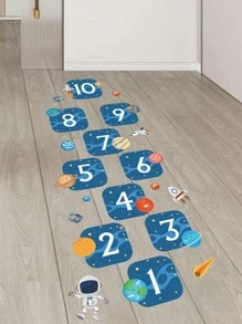 1 pieza con estampado de planeta piso dulce cáscara Palo piso Juego Pegatina para casa - Multicolor - Ver 6