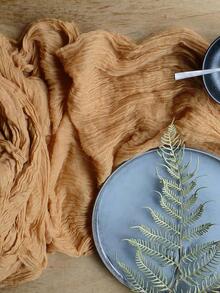 1件褶皱桌旗，派对装饰，婚礼，生日，家居装饰 - 駝色 - 查看 3