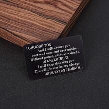 suteyi 1入組個性化選擇雕刻卡適用於情侶至每個其他禮物 - 黑與白 - 查看 4