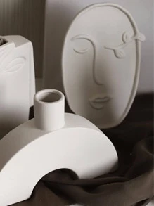 Bình hoa thiết kế hình trừu tượng - Màu be - Xem 3