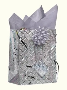 10 chiếc Giấy gói quà, Giấy gói quà màu tối giản cho bữa tiệc - Xám - Xem 2