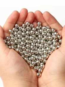 件裝 3-12 毫米圓形壓克力塗層黑色 Ccb 吊飾墊片立方體種子珠適用於 Diy 手鍊和其他珠寶製作配件 - 白色 - 查看 4