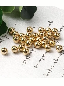 件裝 3-12 毫米 CCB 吊飾墊片黑色珠子圓形壓克力鍍金散裝立方種子珠適用於珠寶製作用品配件 DIY 手鍊 - 金色 - 查看 5