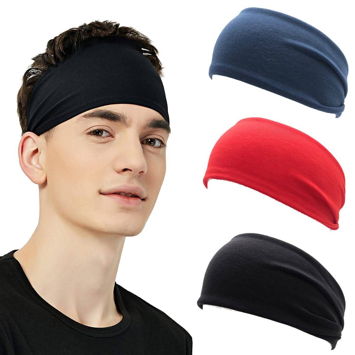 3 chiếc dây buộc tóc nam chắc chắn - Nhiều màu - Xem 1