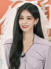 Bow & Faux Pearl Decor Bridal Veil Fall Clothes For Women