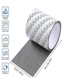 1 Màn Hình Cửa Sổ Bộ Dụng Cụ Sửa Chữa Keo Chắc Chắn Sợi Thủy Tinh Bao Lưới Sửa Chữa Miếng Dán Băng Cho Cửa Sổ - Đen và trắng - Xem 8