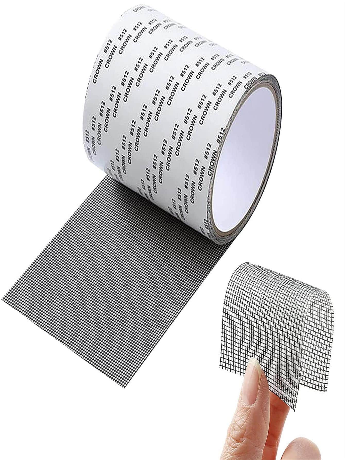 1 Màn Hình Cửa Sổ Bộ Dụng Cụ Sửa Chữa Keo Chắc Chắn Sợi Thủy Tinh Bao Lưới Sửa Chữa Miếng Dán Băng Cho Cửa Sổ - Đen và trắng - Xem 1