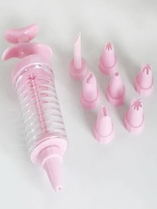 8pcs Piping Nozzle & 1pc Piping Gun - Pink - View 6