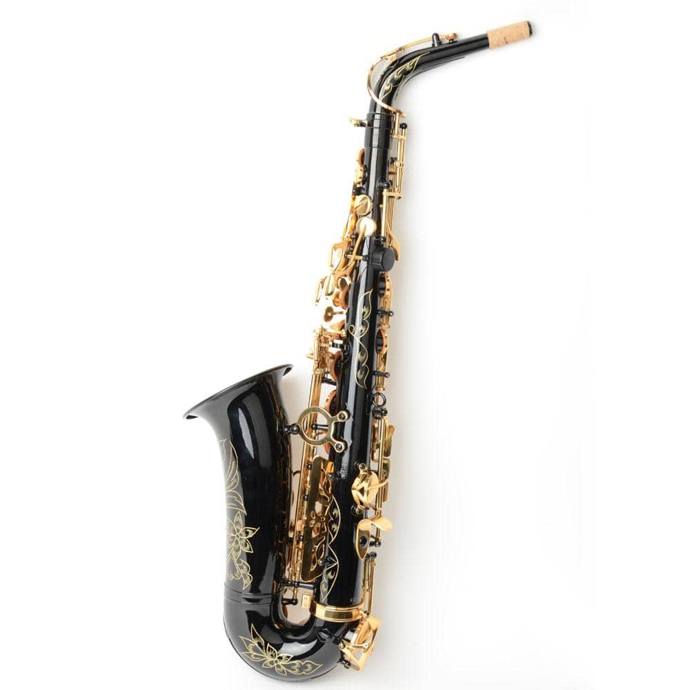 Be Brass Carving Pattern Pearl White Shell Button Saxophone with Strap ...