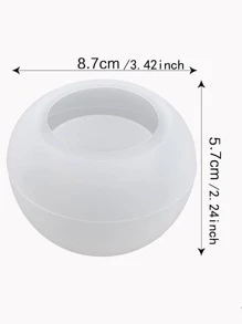 1 个花盆形状 DIY 硅胶模具 - 白色 - 查看 2