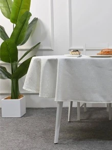 1入組花卉圖案桌布現代滌綸家用桌布 - 米色 - 查看 3