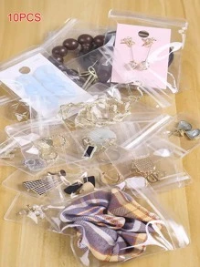 10pcs Clear Jewelry Storage Bag - Clear - View 2