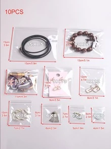 10pcs Clear Jewelry Storage Bag - Clear - View 3