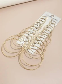 Hoa tai vòng tối giản - Vàng - Xem 1