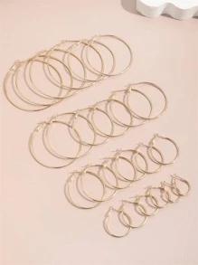 Hoa tai vòng tối giản - Vàng - Xem 4