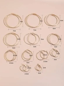 Hoa tai vòng tối giản - Vàng - Xem 5