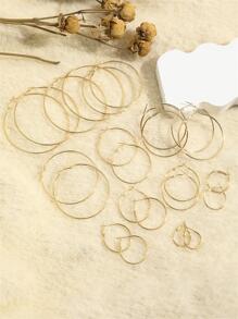 Hoa tai vòng tối giản - Vàng - Xem 3