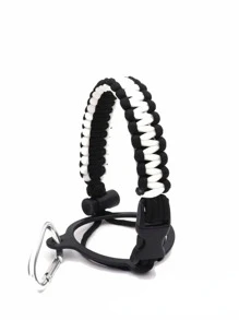 1pc Two Tone Woven Sporty Bottle Strap - White - View 1