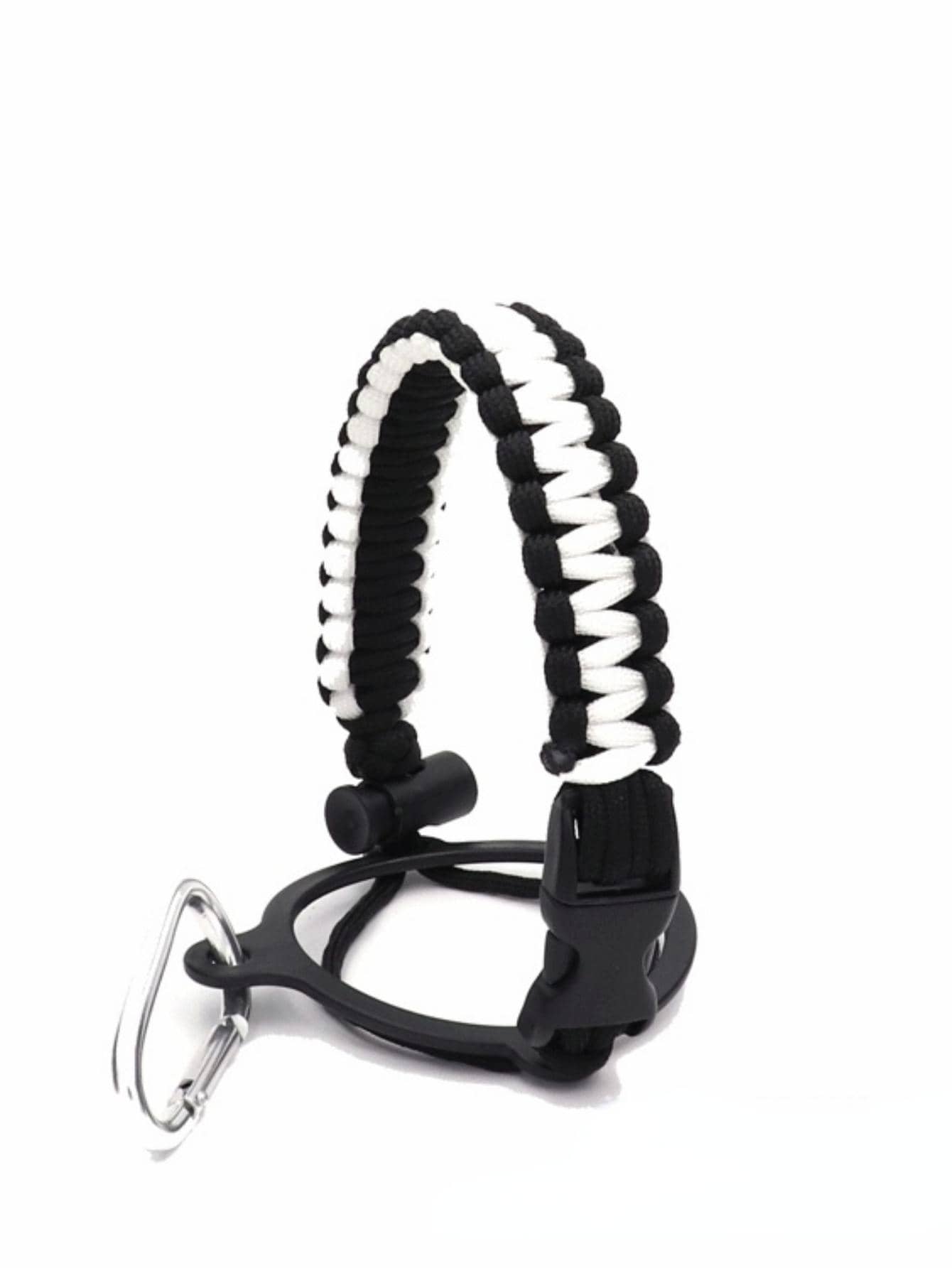 1pc Two Tone Woven Sporty Bottle Strap - White - View 1