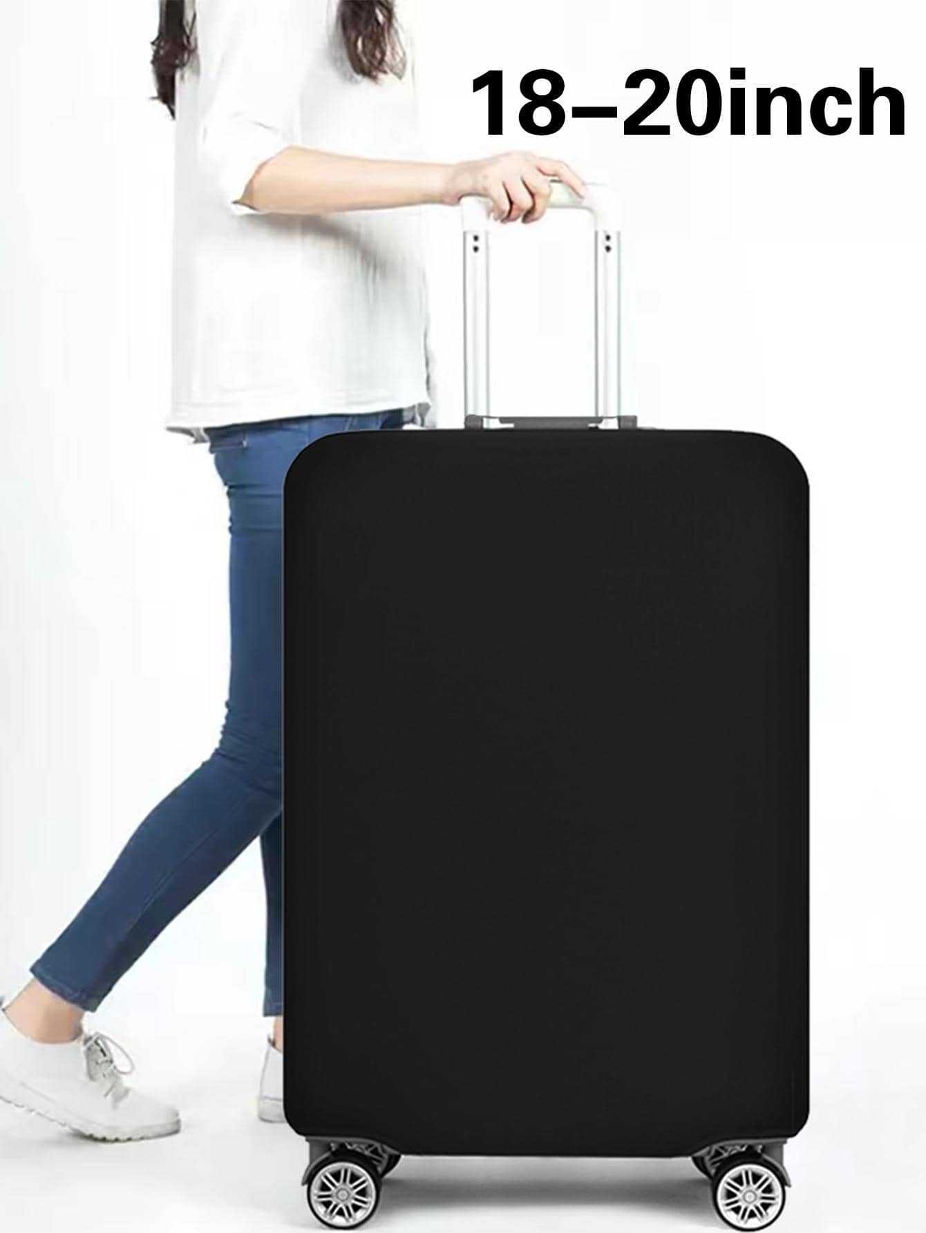 Travel Luggage Protective Cover Suitcase Protection Cover For 18-20 Inch Traveling Accessories Trolley Trunk Elastic Dustproof Protect Case - Black - View 1