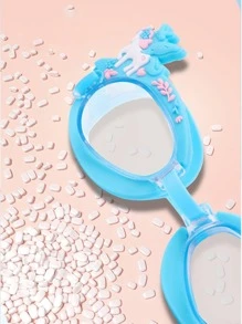 1 cặp kính bơi silicon chống sương mù hình nàng tiên cá, đồ dùng cần thiết cho bãi biển, phụ kiện bãi biển, phao bơi - Hồng - Xem 2