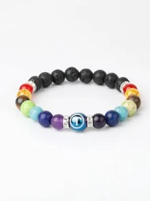 Vòng tay chuỗi hạt màu khối - Nhiều màu - Xem 5