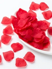 500/1000入組人工玫瑰花瓣假花絲綢婚禮花瓣，適用於派對、活動、婚禮、聖誕、情人節裝飾 - 紅色 - 查看 6