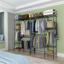 便携式金属衣架和衣柜收纳架，带家用架子，用于悬挂衣服万圣节装饰万圣节服装秋季装饰节日装饰