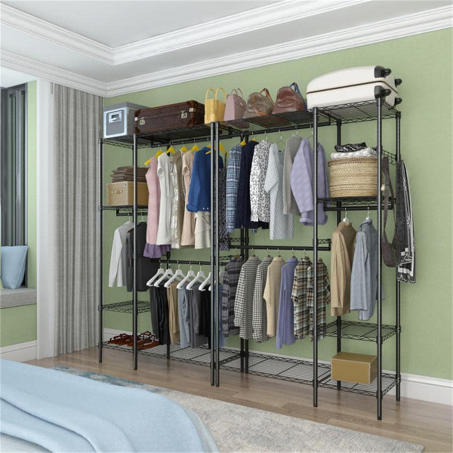 便携式金属衣架和衣柜收纳架，带家用架子，用于悬挂衣服万圣节装饰万圣节服装秋季装饰节日装饰