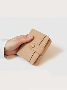 Ví nữ thời trang 2025 Ví mới có khóa kéo bằng da PU chất lượng cao Ví nữ có ngăn đựng tiền xu Ví đựng thẻ - Màu Khaki - Xem 1